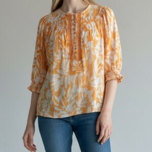 Zac & Rachel Lightweight 1/4 Sleeve Blouse